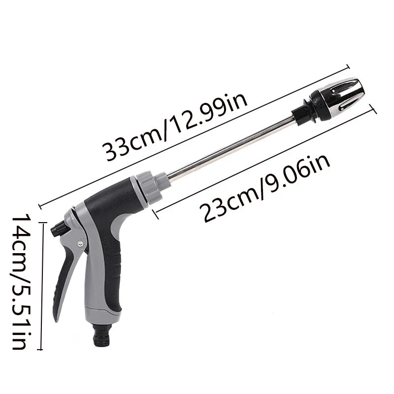 Portable High-Pressure Water Gun Adjustable Metal Cleaning Car Wash Machine Garden Watering Hose Nozzle Sprinkler Foam Water Gun