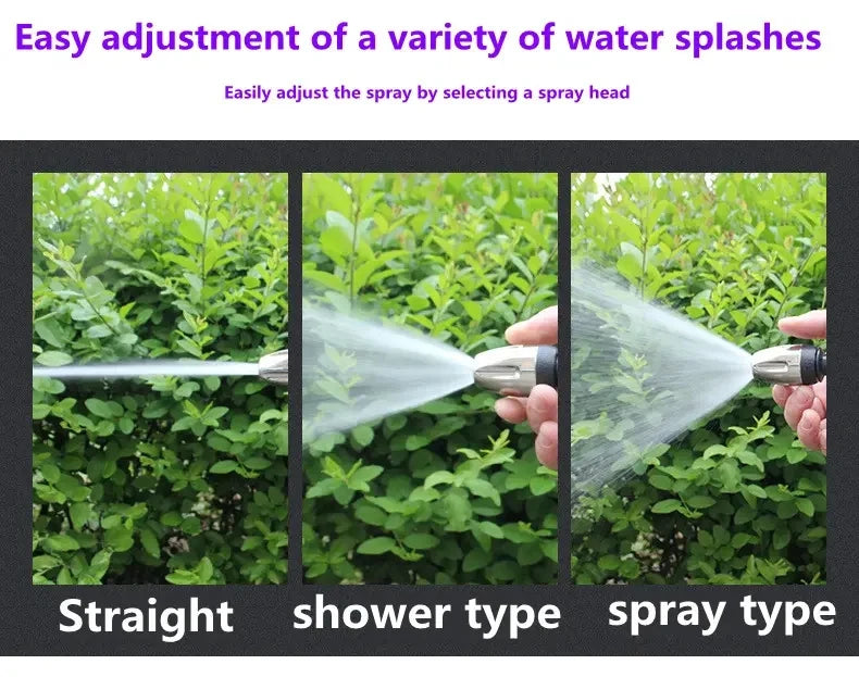 Portable High-Pressure Water Gun Adjustable Metal Cleaning Car Wash Machine Garden Watering Hose Nozzle Sprinkler Foam Water Gun