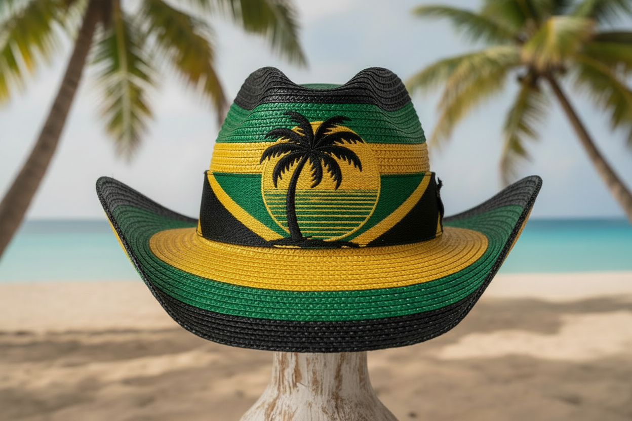 Refined Jamaican Cowboy Hat Design 1
